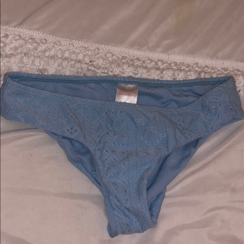 blue bikini bottom